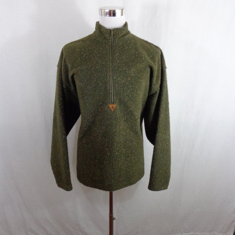 TEVA MEN'S HALF ZIP FLEECE-SWEATER SZ XL GREEN.